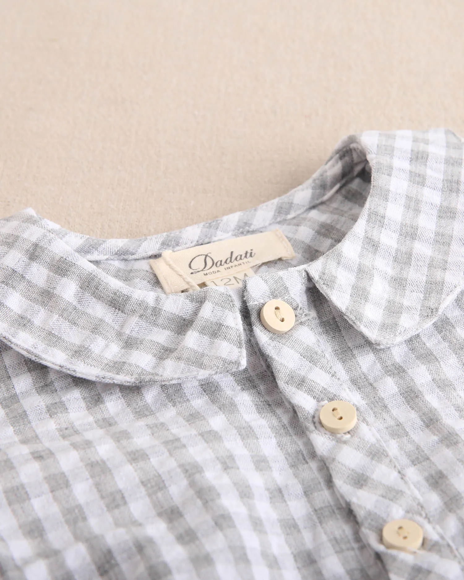 Camisa Bebé Manga Larga Cuadros Gris 127 Dadati - Imagen 3