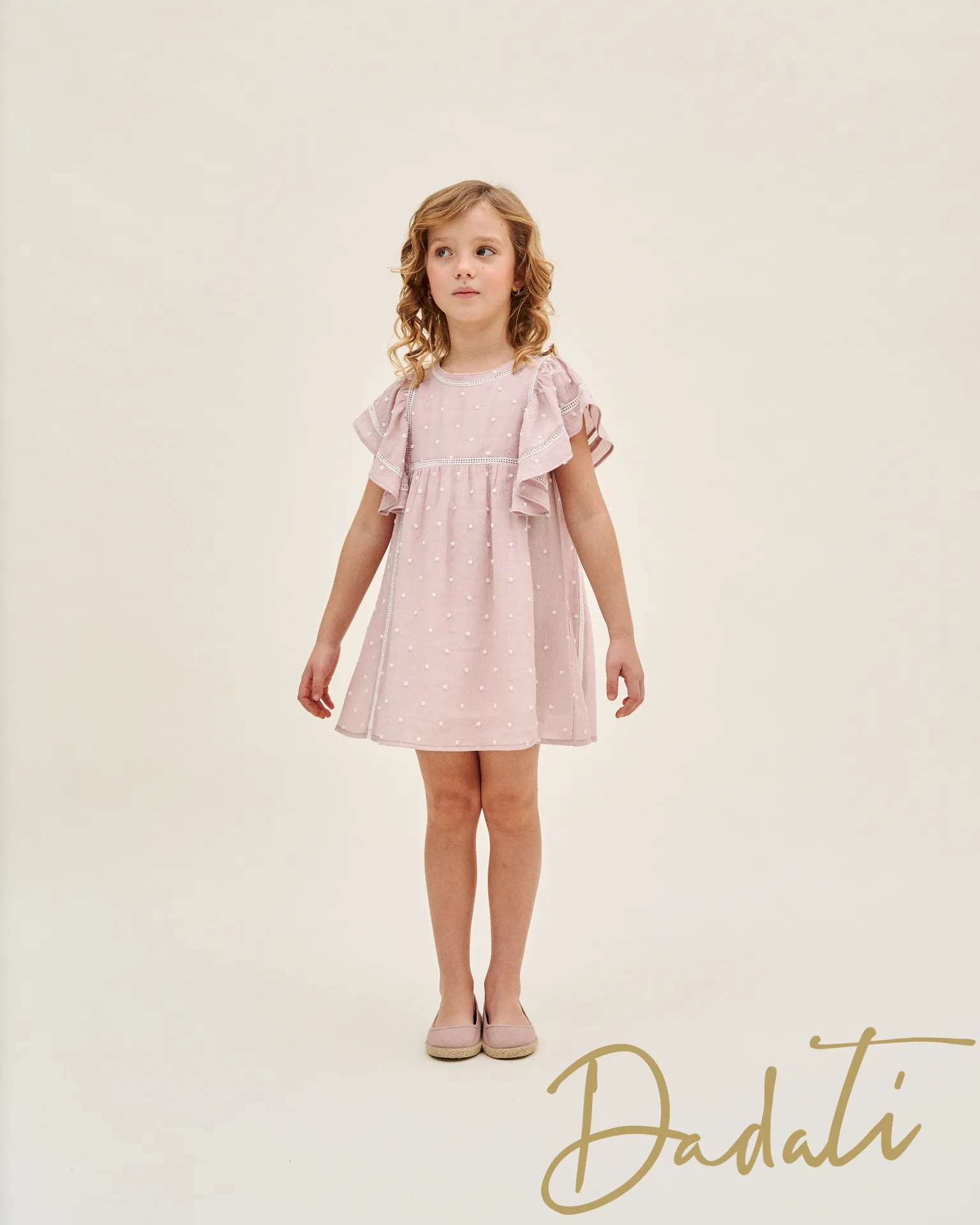 Vestido Niña Ceremonia Plumeti 80 Dadati - Imagen 3