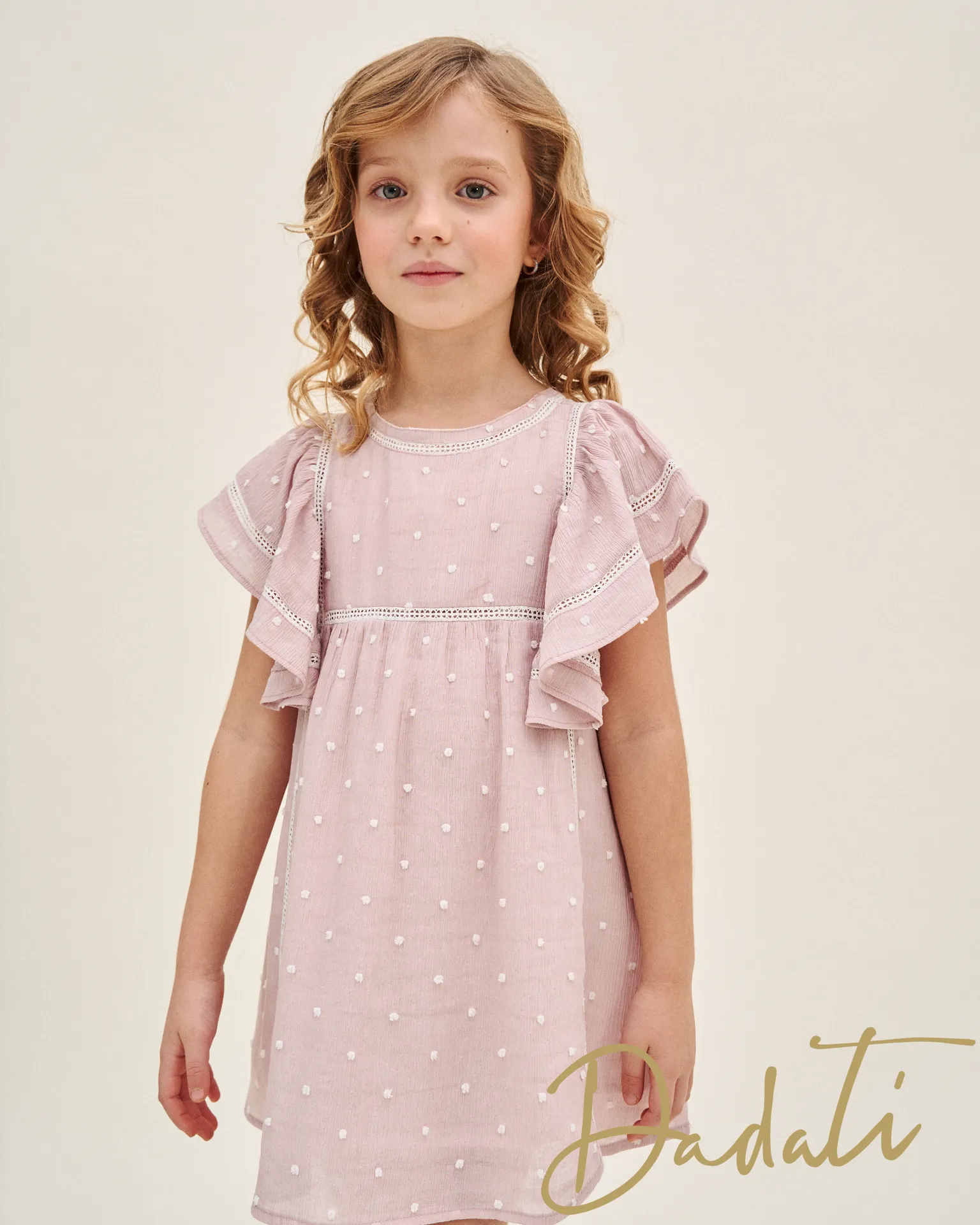 Vestido Niña Ceremonia Plumeti 80 Dadati - Imagen 2